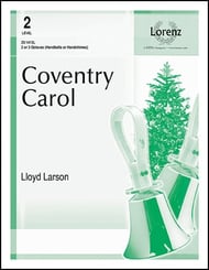 Coventry Carol Handbell sheet music cover Thumbnail